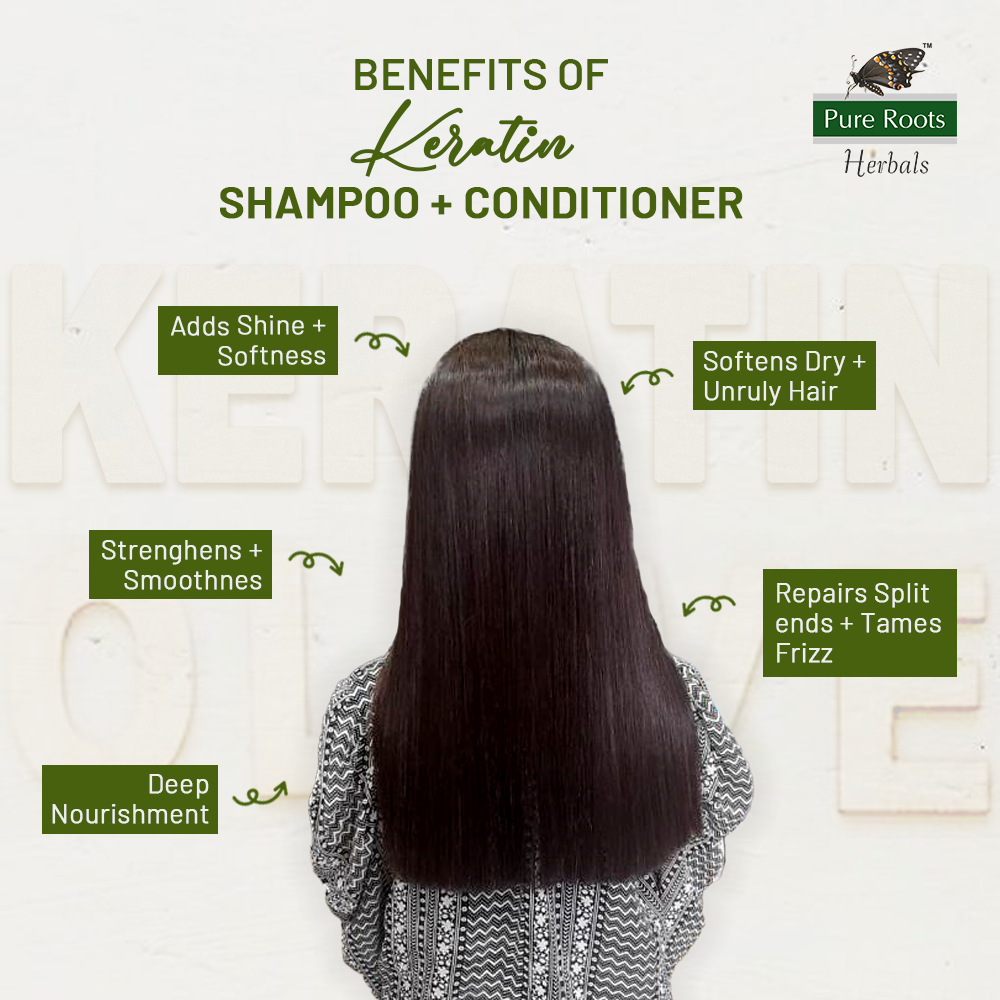 Pure Roots Advanced Keratin Shampoo & Conditioner Combo