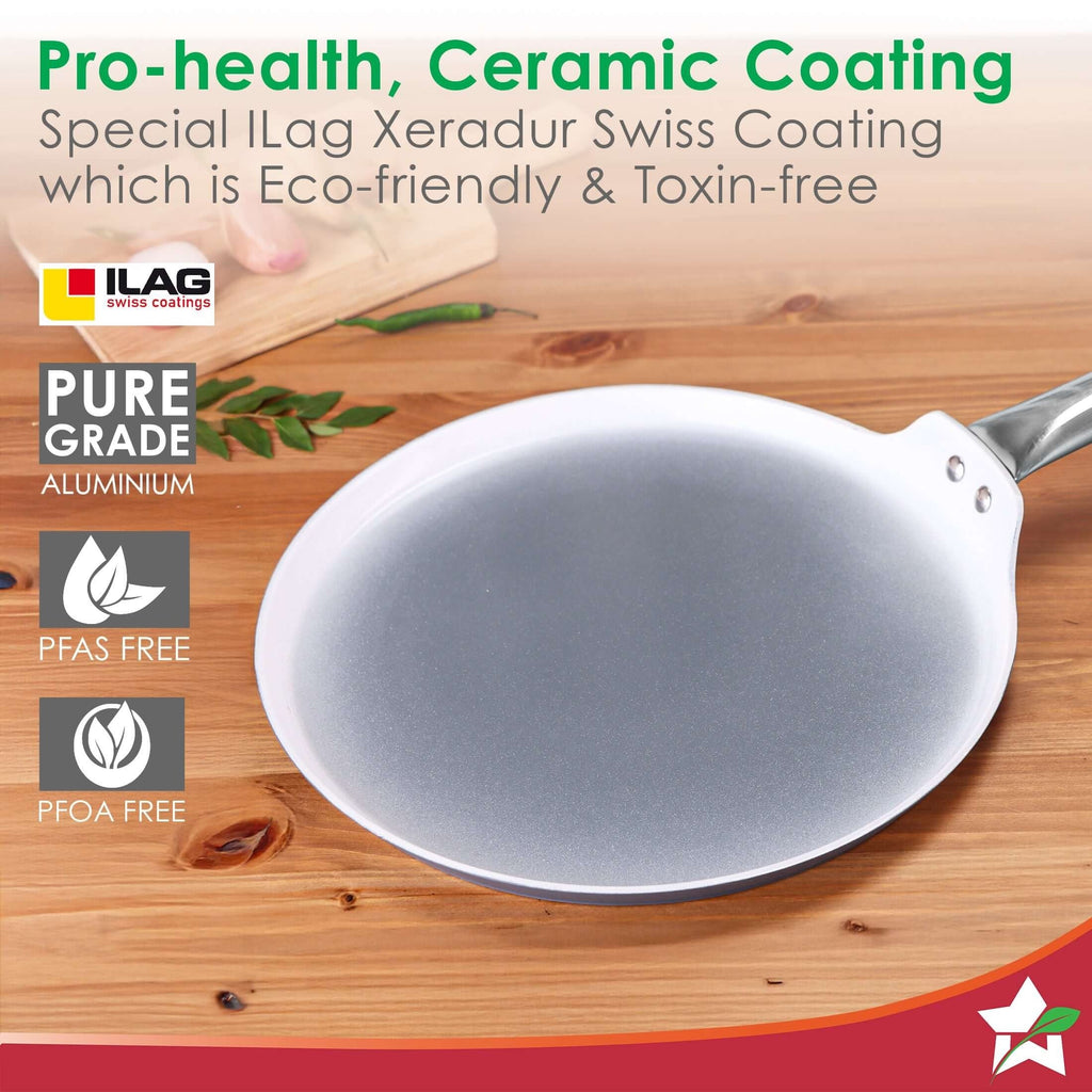Wonderchef Eco Glide Dosa Tawa Ceramic 28cm Chemical-Free Coating