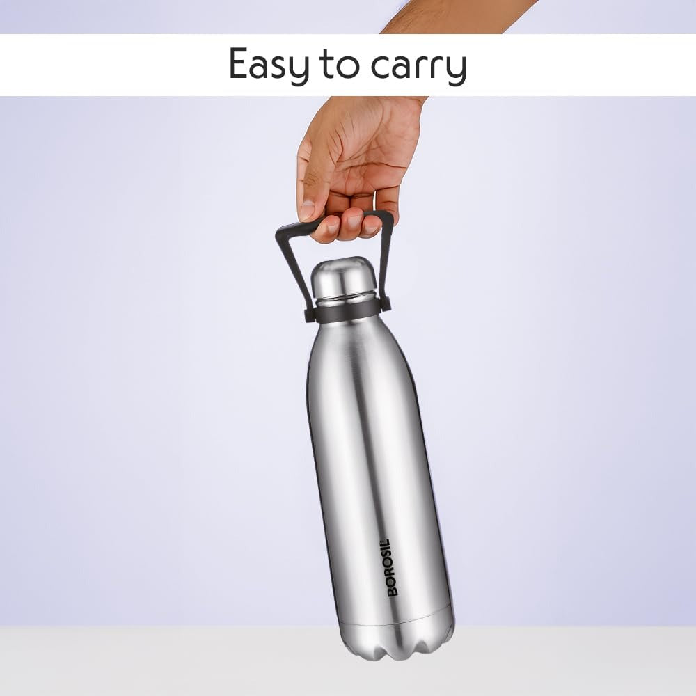 Borosil Hydra Thermoflask Steel Water Bottle Bolt 1.8L