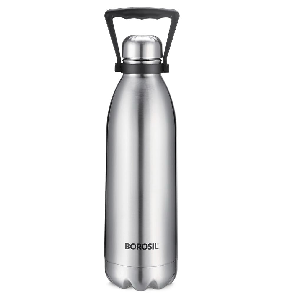 Borosil Hydra Thermoflask Steel Water Bottle Bolt 1.8L
