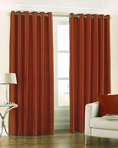 Homefab India Royal Silky Polyester Grommet Long Door Curtain 8 feet