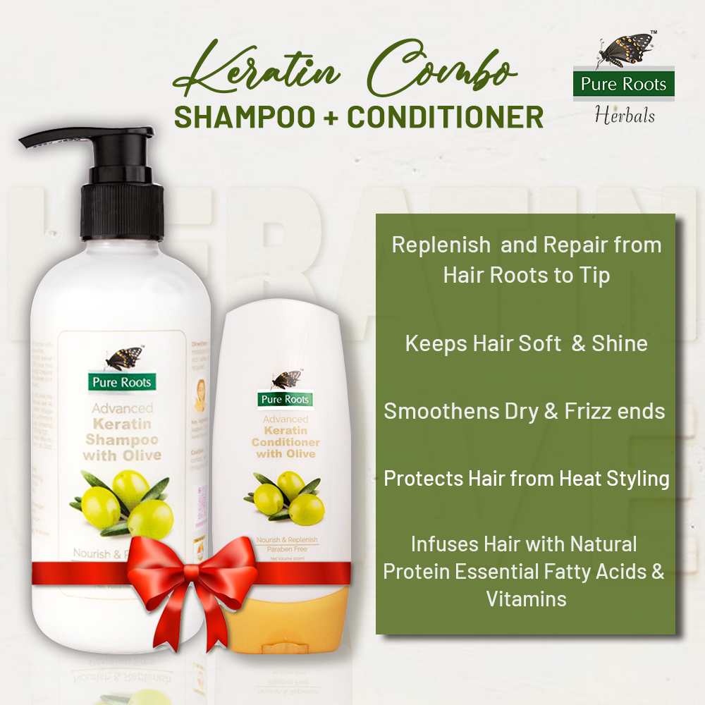 Pure Roots Advanced Keratin Shampoo & Conditioner Combo