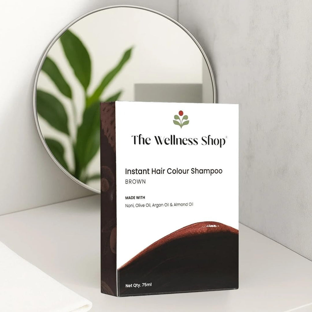 The Wellness Shop Instant Brown Hair Color Shampoo - 75 ml