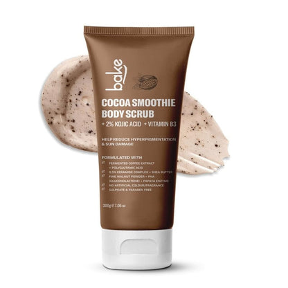 Bake 2% Kojic Acid Coffee Smoothie Body Scrub For Pigmentation & Strawberry Skin - 150 gms