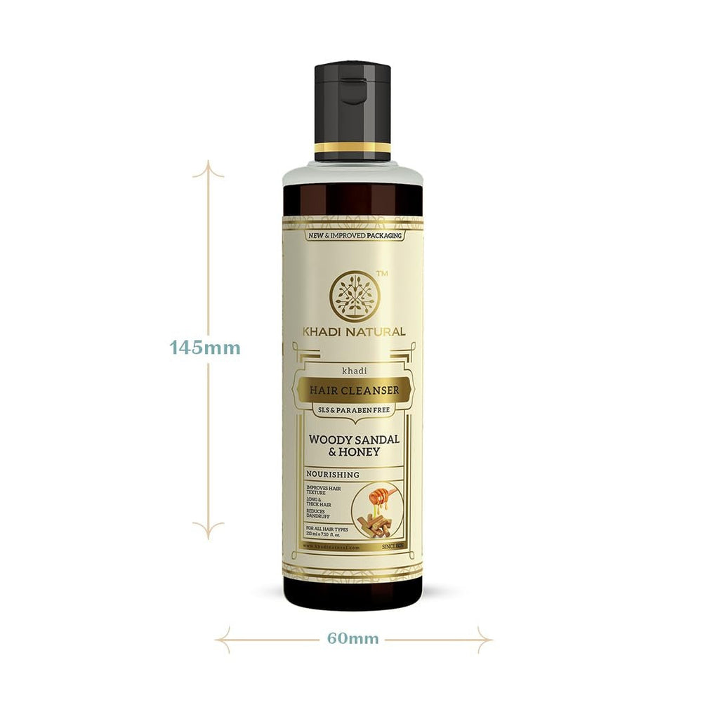 Khadi Natural Woodysandal & Honey Hair Cleanser - 210 ml
