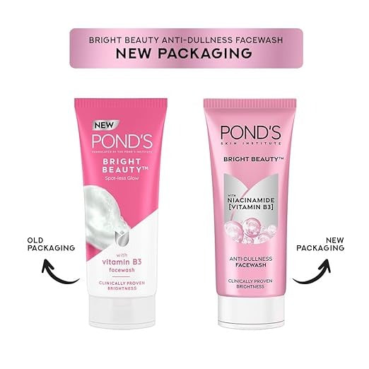 Ponds Bright Beauty Spotless Glow Facewash with Vitamin B3 - 150 gms
