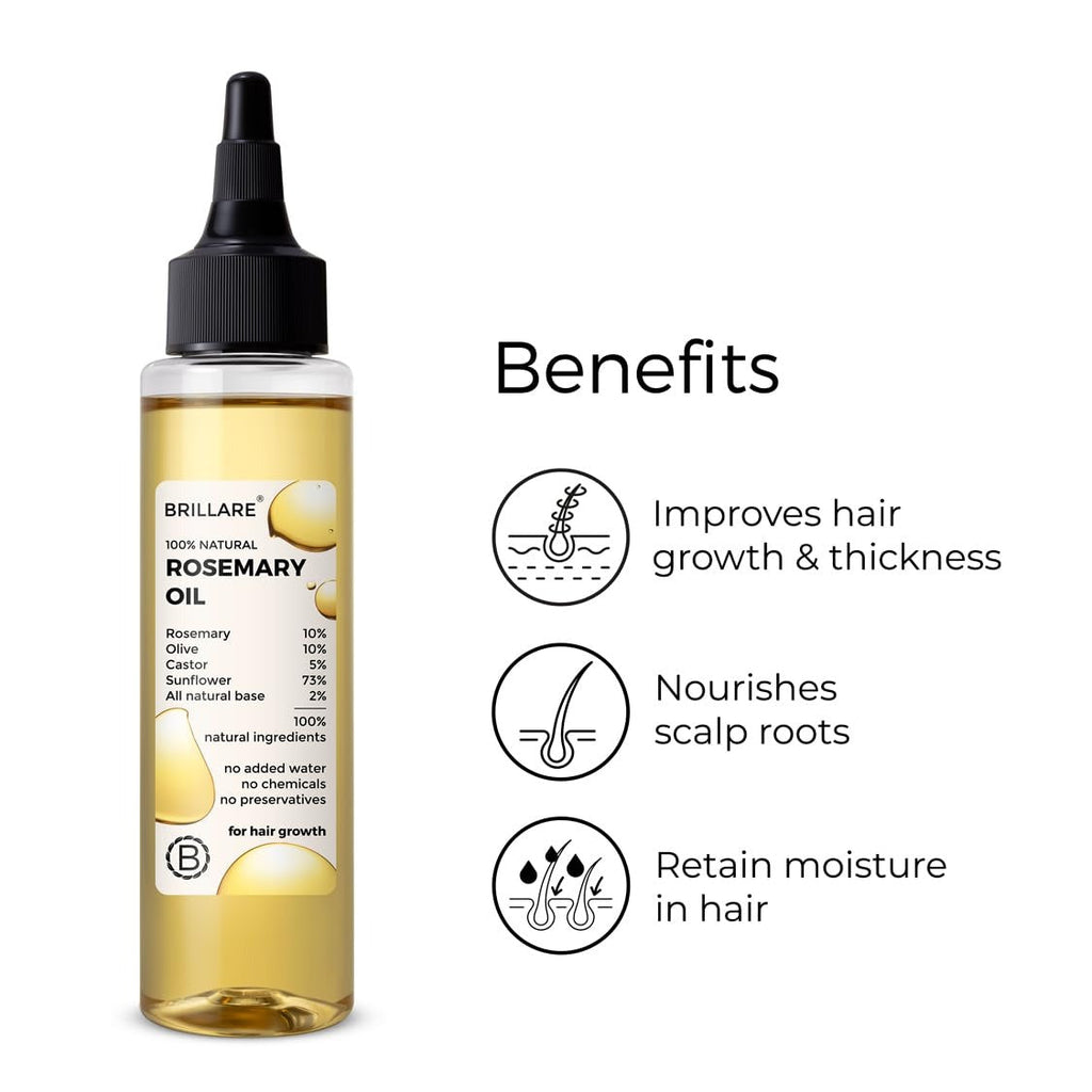 Brillare 100% Natural Rosemary Hair Oil - 100 ml