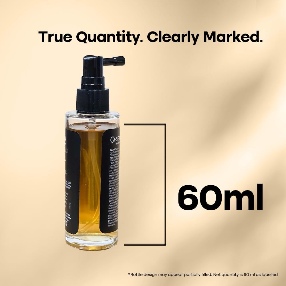 Qsera Hair Growth Serum Strengthens Roots, and Promotes Thicker, Healthier Hair - 60 ml