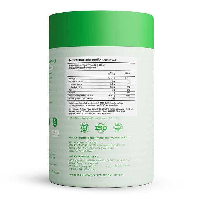 SUPPLY6 KSM-66 Ashwagandha - 60 Gummies