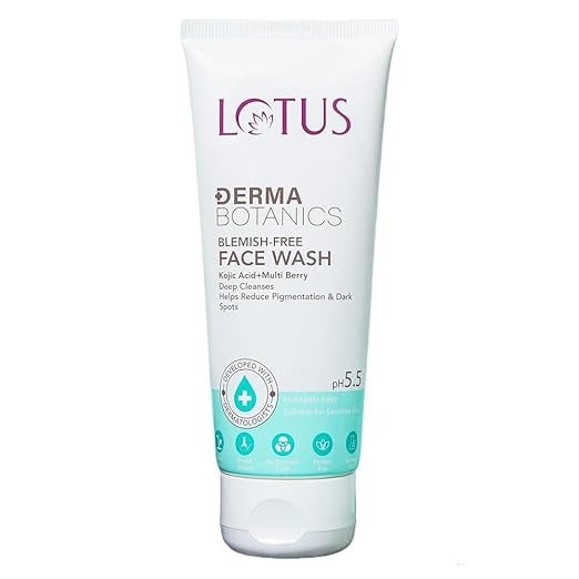 Lotus DermaBotanics Kojic Acid + Multi Berry Blemish Free Facewash - 100 gms