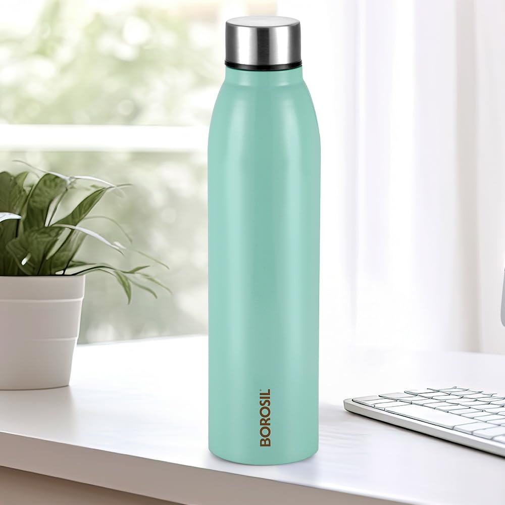 Borosil Glacier Stainless Steel Single Wall Bottle Jade 950ml