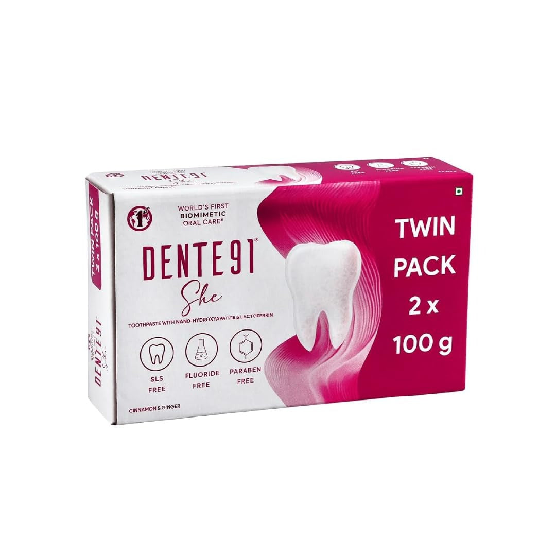 Dente91 SHE Toothpaste Specially Crafted for Women - 100 gms (Pack of 2)