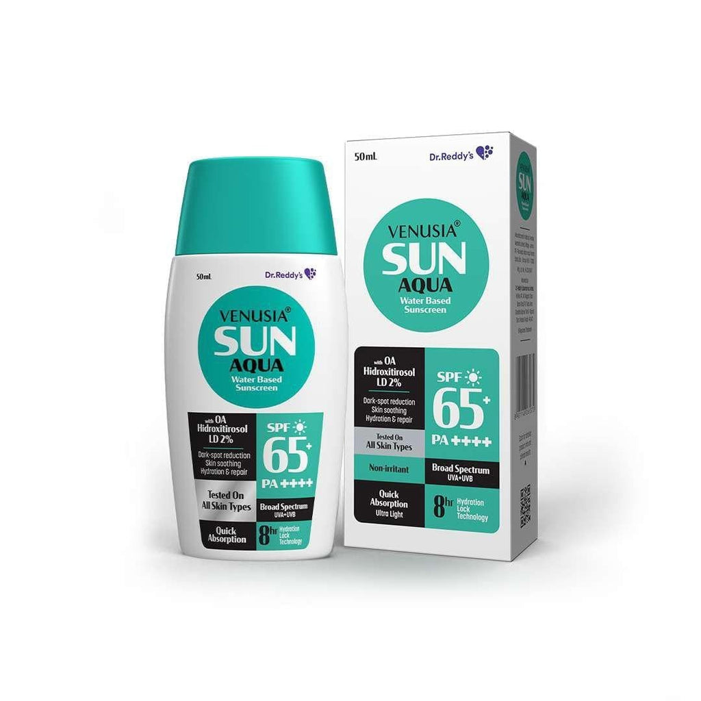 Dr. Reddy's Venusia Aqua Water based sunscreen SPF 65 ++++ - 50 ml (Pack of 2)