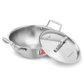 Wonderchef Stella Triply Stainless Steel Kadhai with Lid 20cm 1.6L