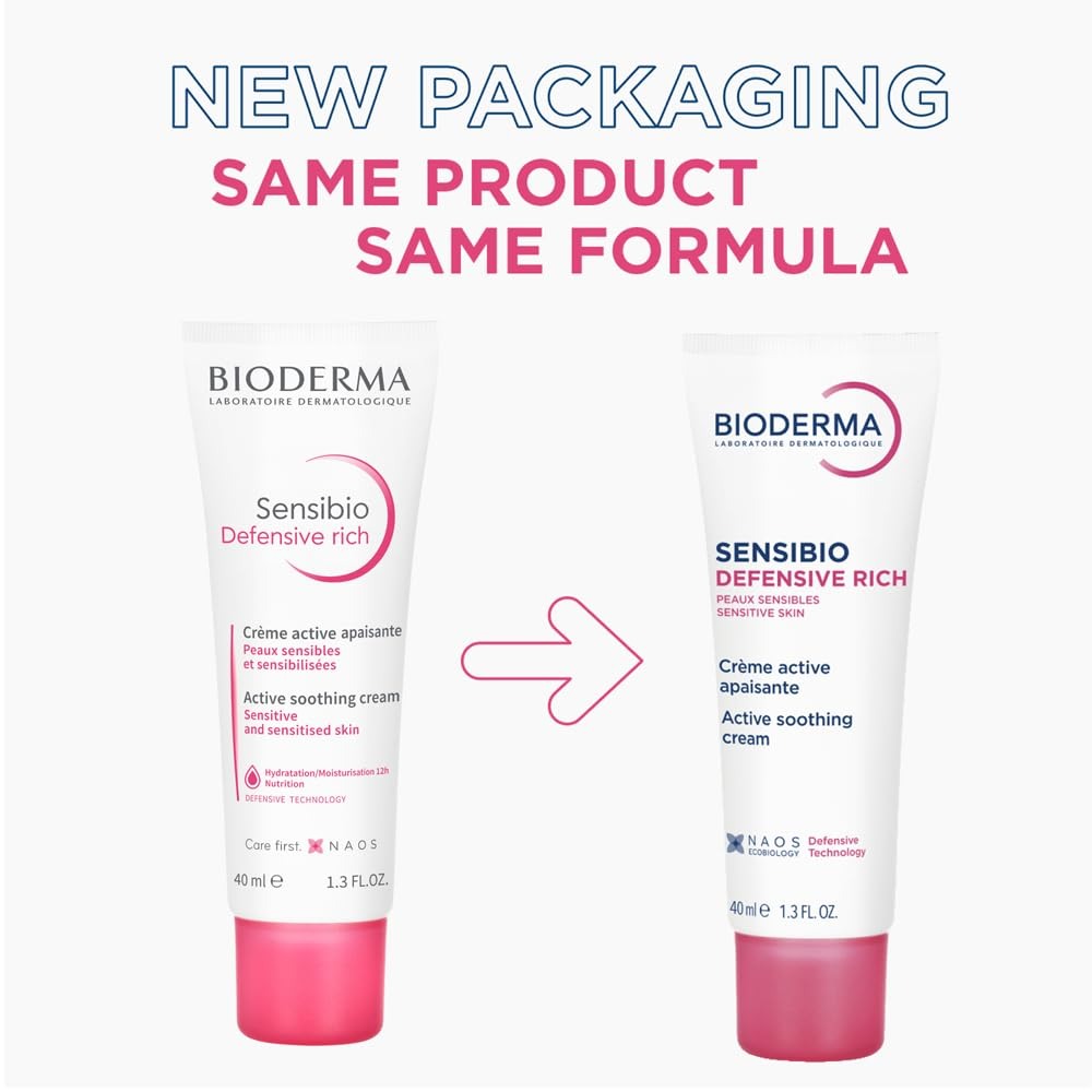 Bioderma Sensibio Defensive Rich Soothing 12hr Moisturizer - 40 ml