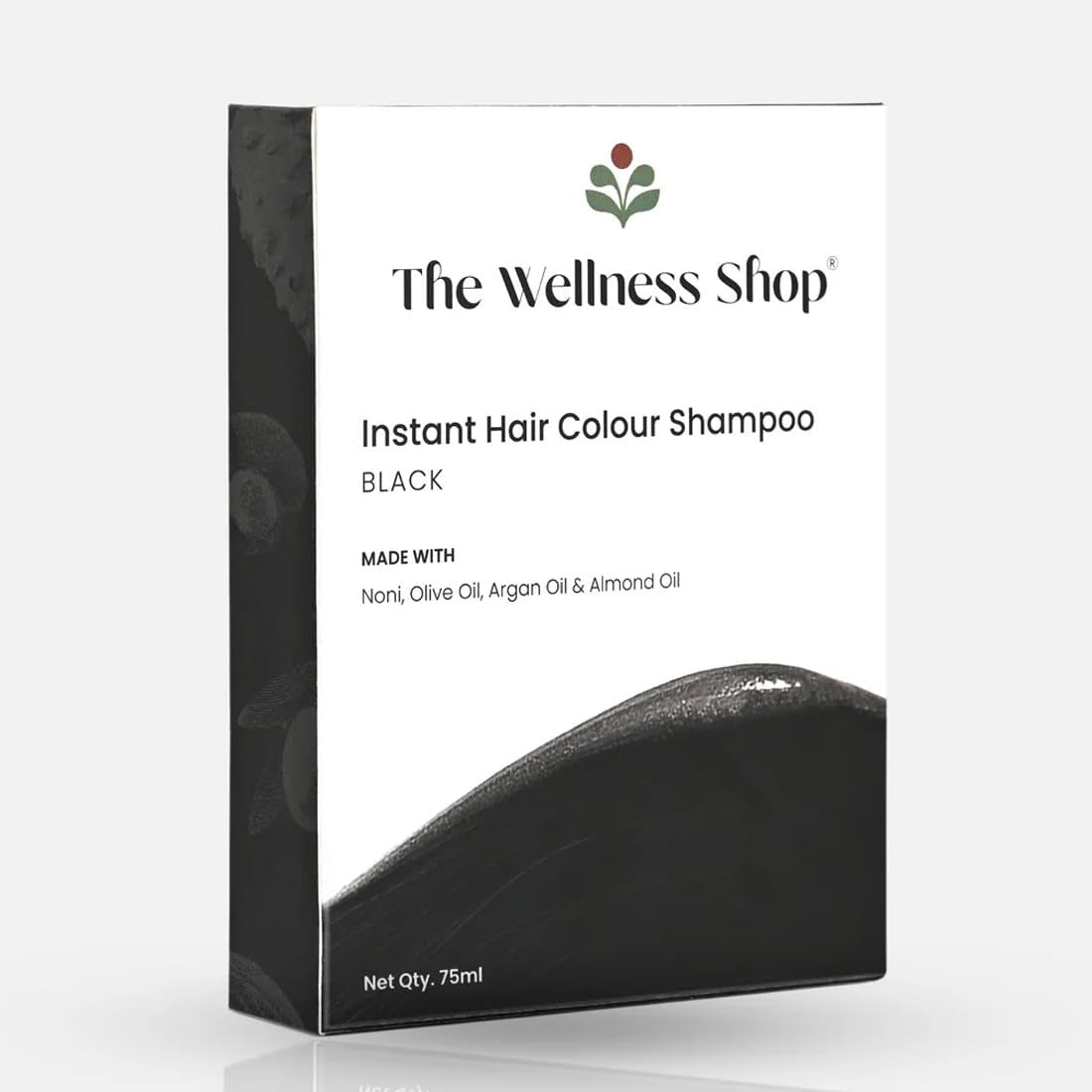 The Wellness Shop Instant Hair Colorur Shampoo Black  - 75 ml