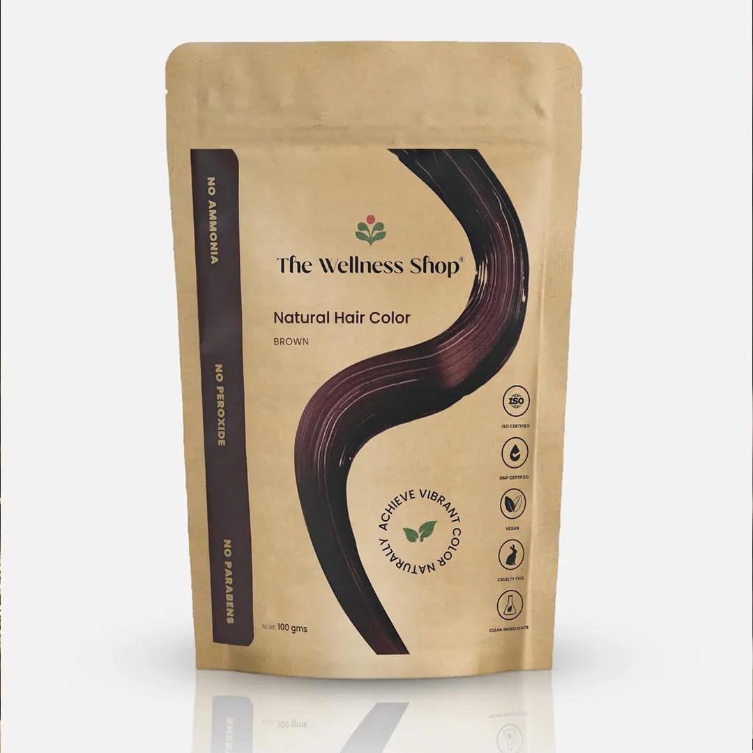 The Wellness Shop Natural Brown Hair Color Powder - 100 gms