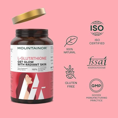 Mountainor L Glutathione 1000mg Capsules - 60 Caps