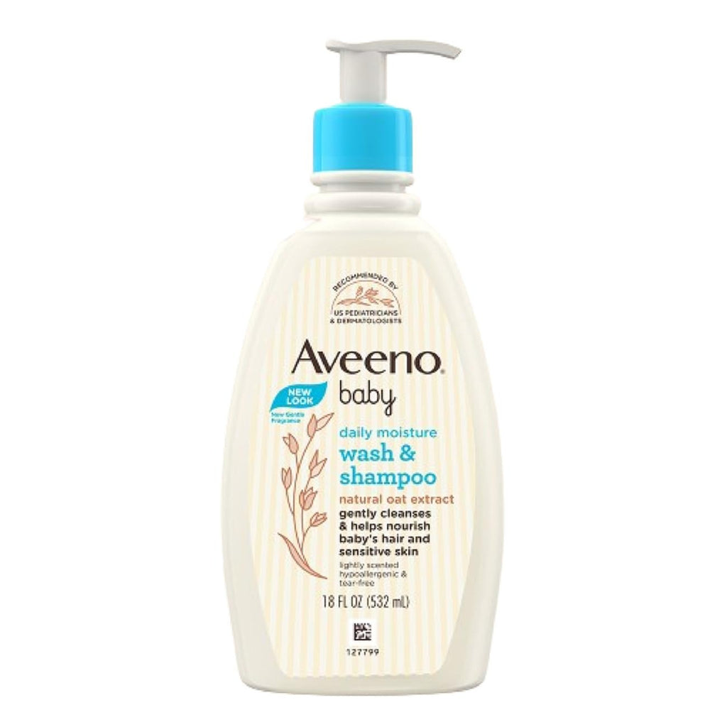 Aveeno Baby Daily Moisture Wash & Shampoo - 532 ml