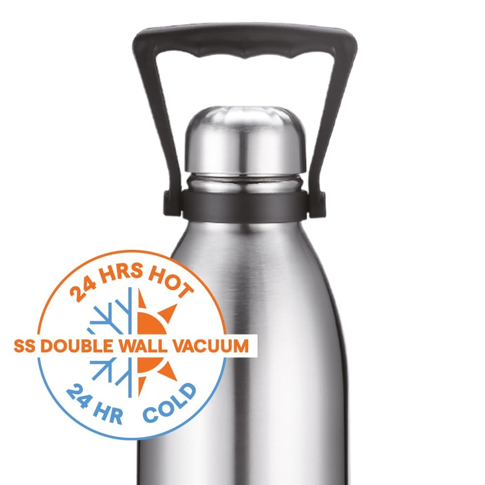 Borosil Hydra Thermoflask Steel Water Bottle Bolt 1.8L