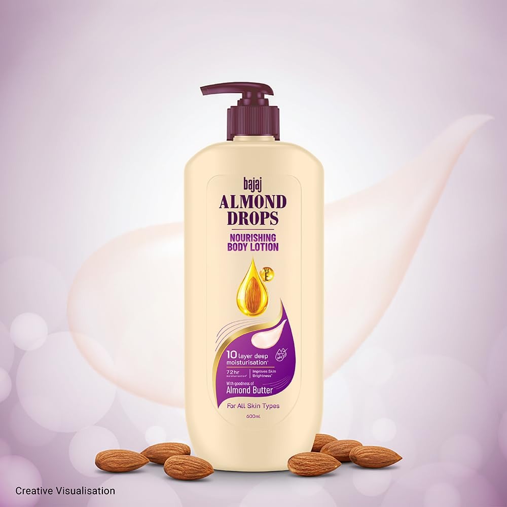 Bajaj Almond Drops Non-Sticky Body Lotion - 600 ml