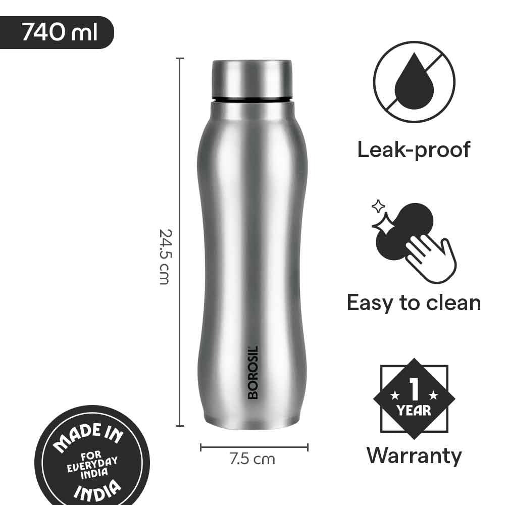 Borosil Chillmate Single Wall Bottle 740ml
