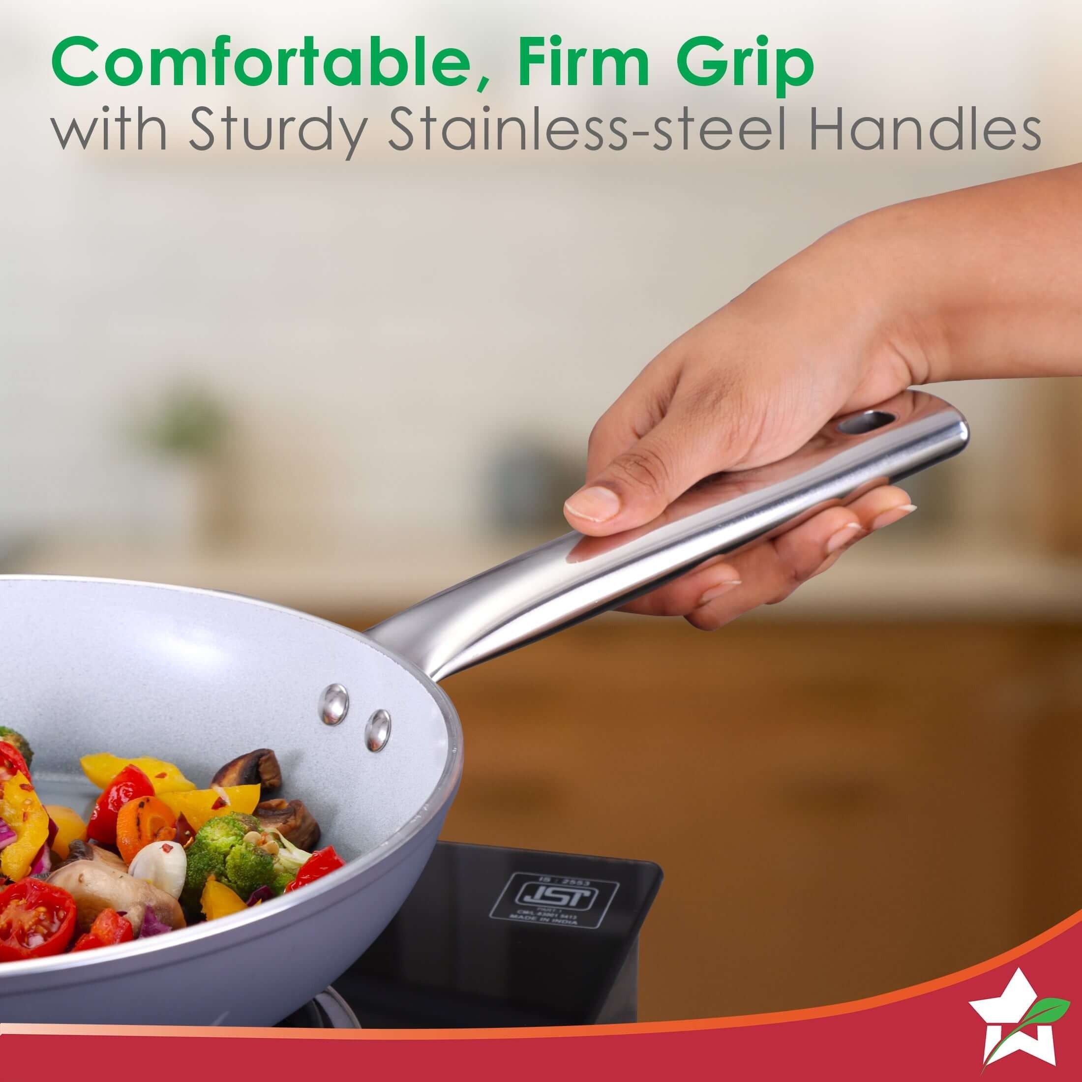 Wonderchef Eco Glide Fry Pan Ceramic 24cm 1.8L Chemical-Free Coating