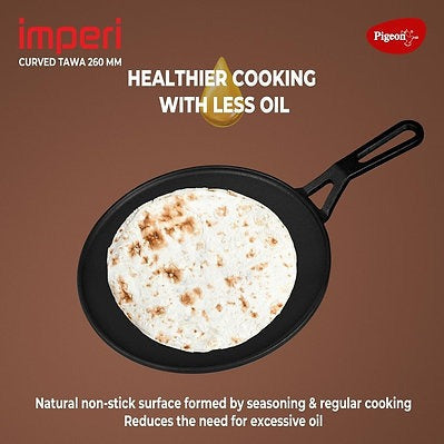 Pigeon Imperi Cast Iron Curved Tawa 260mm