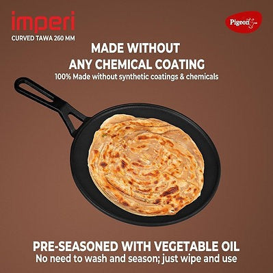 Pigeon Imperi Cast Iron Curved Tawa 260mm