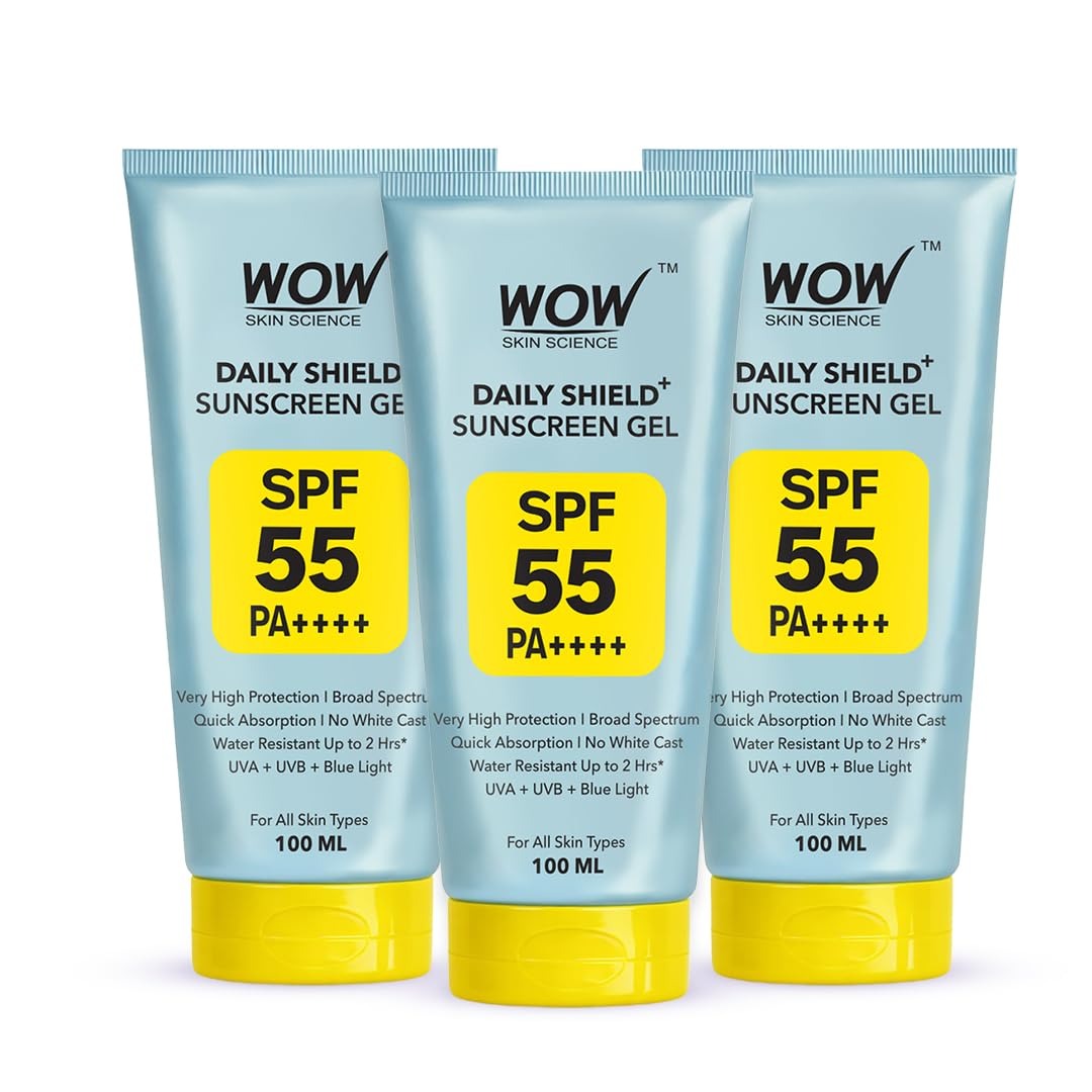 WOW Skin Science Daily Shield+ Sunscreen Gel SPF 55 PA++++ - 100 ml