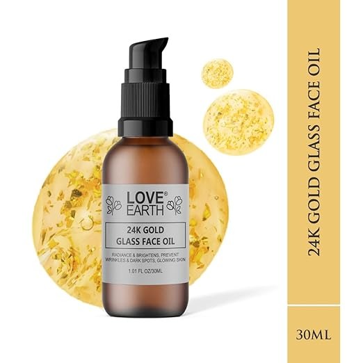 Love Earth 24K Gold Glass Face Oil - Glow - 30 ml