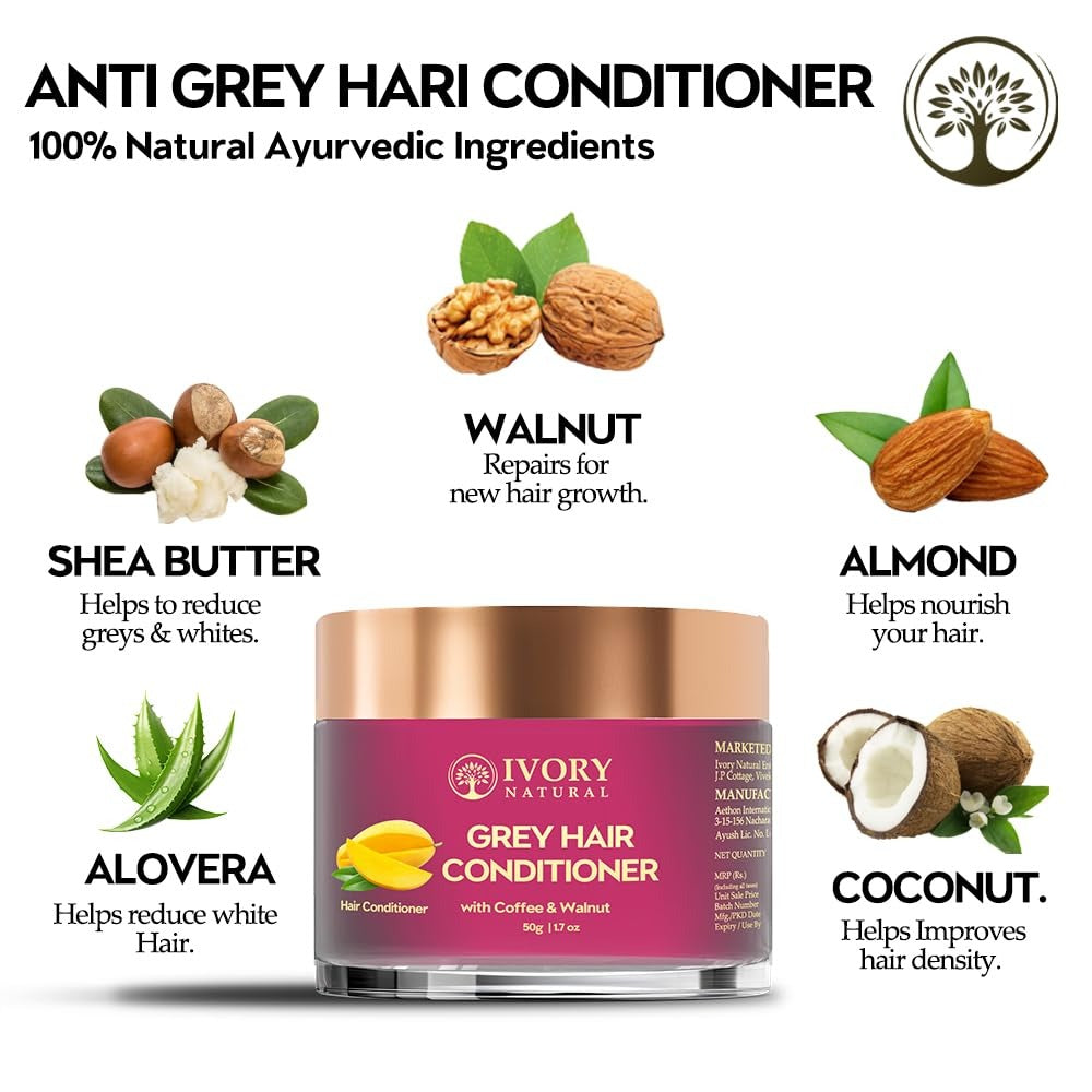 Ivory Natural Grey Hair Conditioner - 50 gms