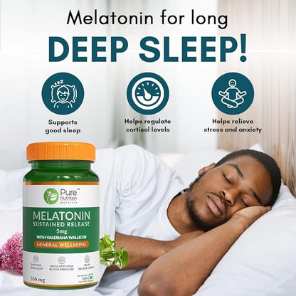 Pure Nutrition Naturals Melatonin 5mg - 60 tabs