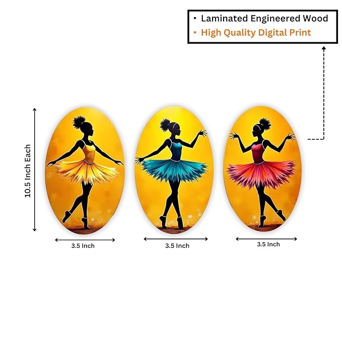 GiftOday Abstract Art Dancers Wood Wall Hanging Decoration Items Abstract Art Dancers
