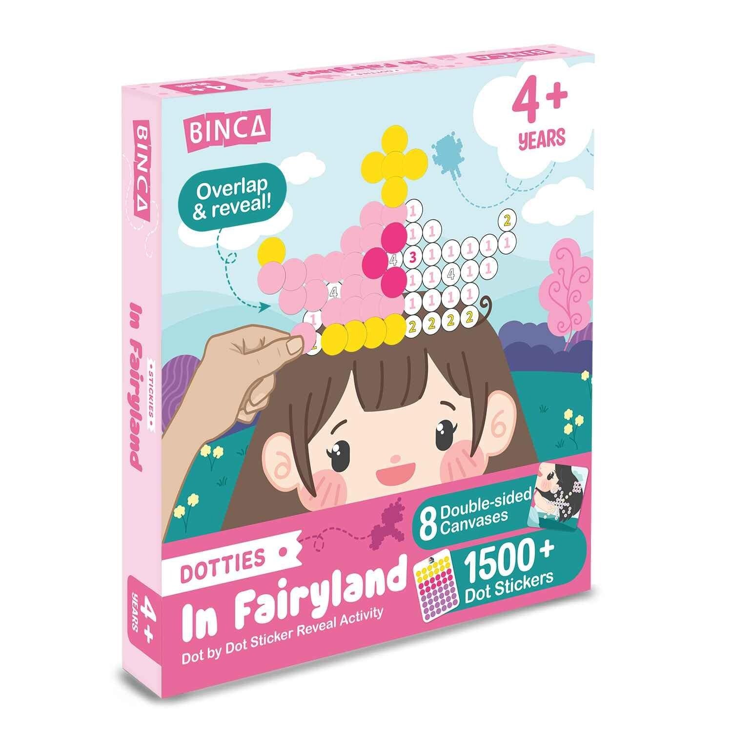 Binca Dotties Dot Art Activity Kit 1500+ Stickers, 8 Unicorns DIY Dot Sticker Art for Toddlers Kids Ages 4,5,6,7