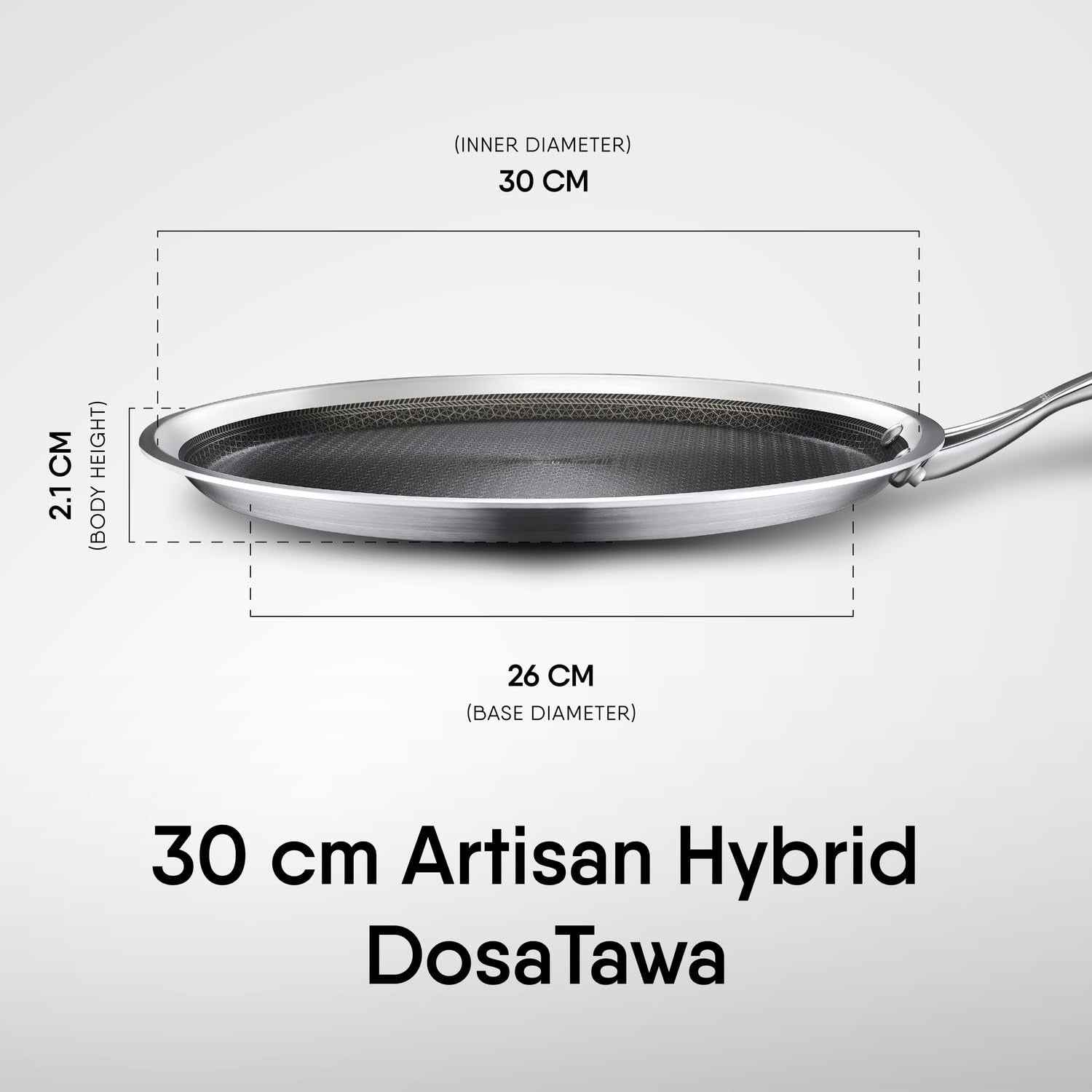 Stahl Engrave Dosa Tawa Triply Artisan Hybrid Series