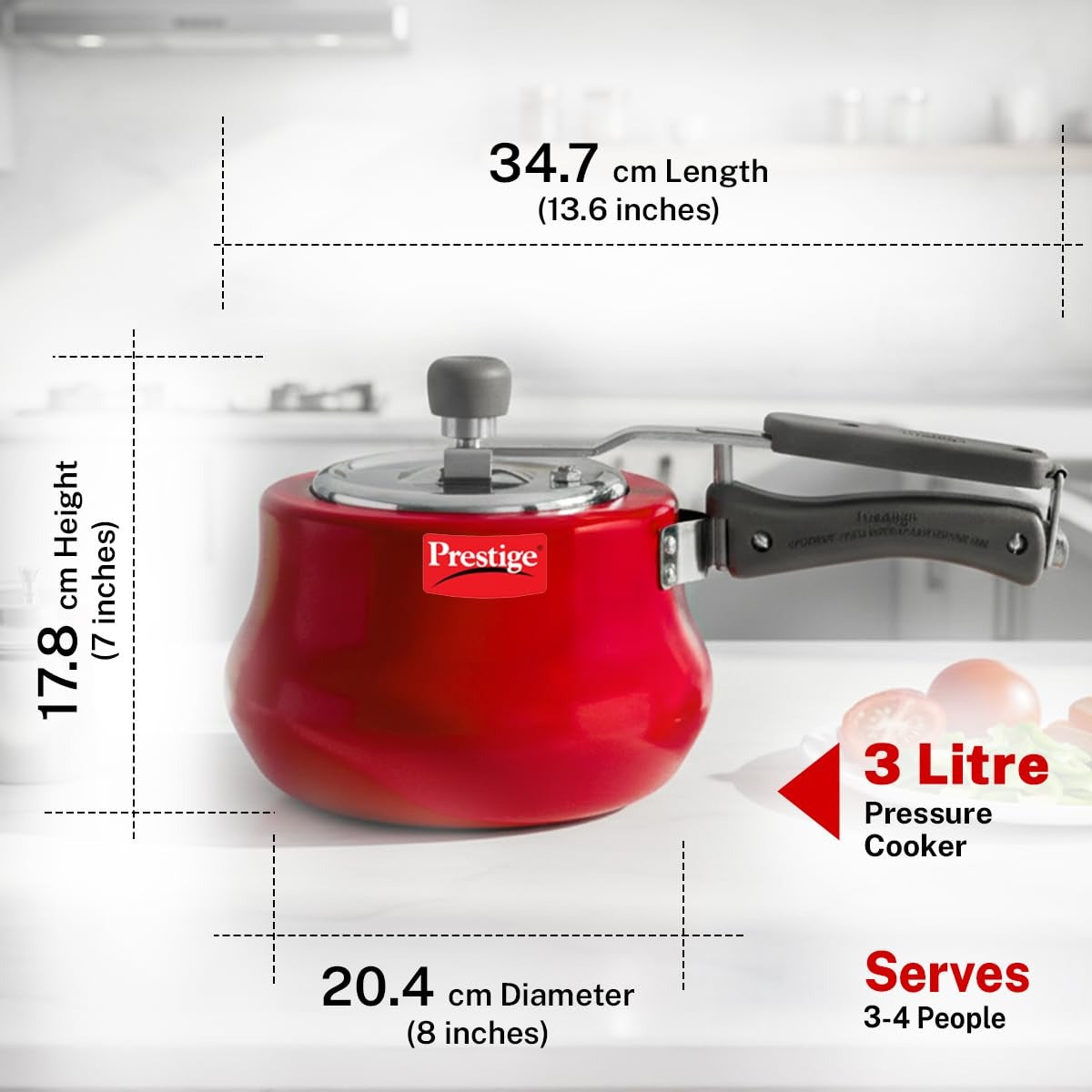 Prestige Nakshatra Duo Plus Svachh Aluminium Spillage Control Pressure Cooker