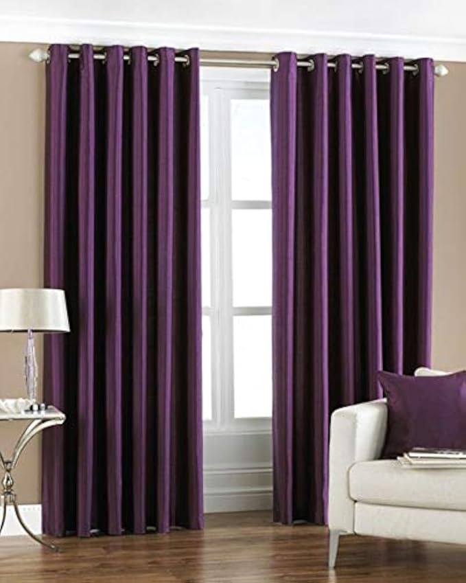 Homefab India Royal Silky Polyester Grommet Long Door Curtain 8 feet
