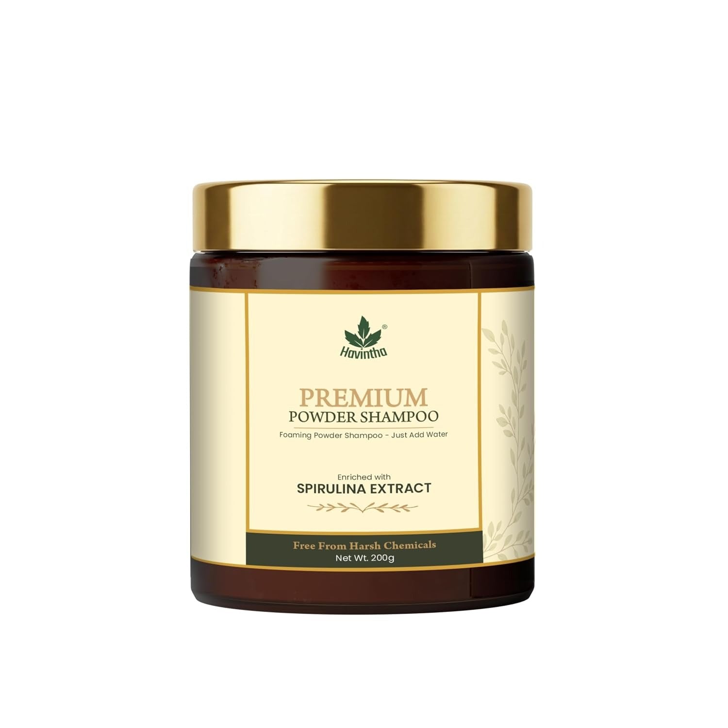 Havintha Premium Spirulina Powder Based Herbal Shampoo for Hair – 200 Gms