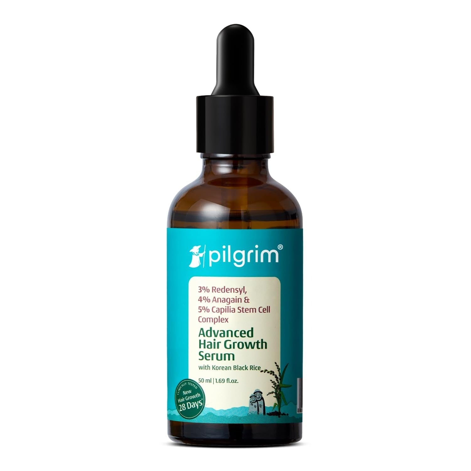 Pilgrim 3% Redensyl 4% Anagain & 5% Capilia Stem Cell Complex Advanced Hair Growth Serum