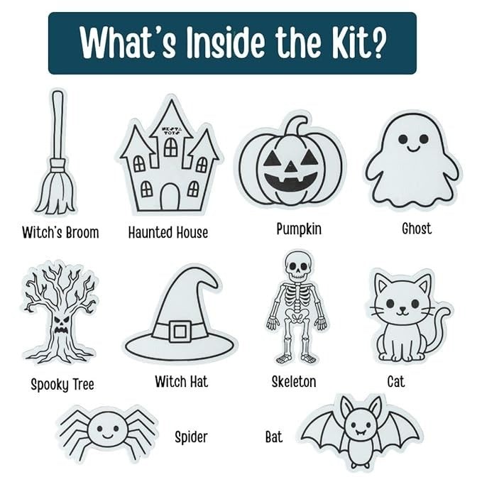 Nesta Toys Diy Haunted House Magnets  Art & Craft Activity for Girls & Boys Art Kits & Supplies DIY Creative Activity Gifts for Kids Ages 6, 7, 8, 9, 10, 11, 12 Years