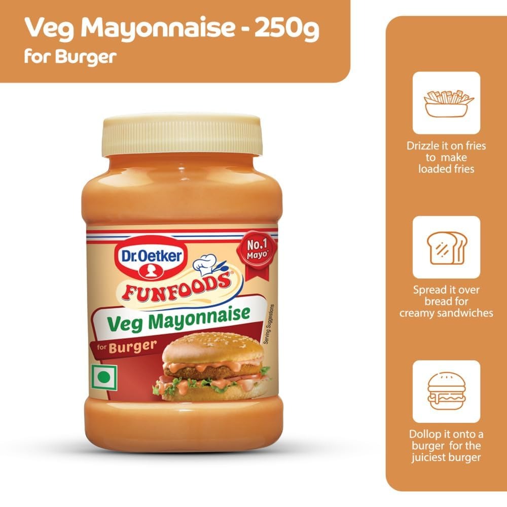 Dr. Oetker FunFoods Veg Burger Mayonnaise