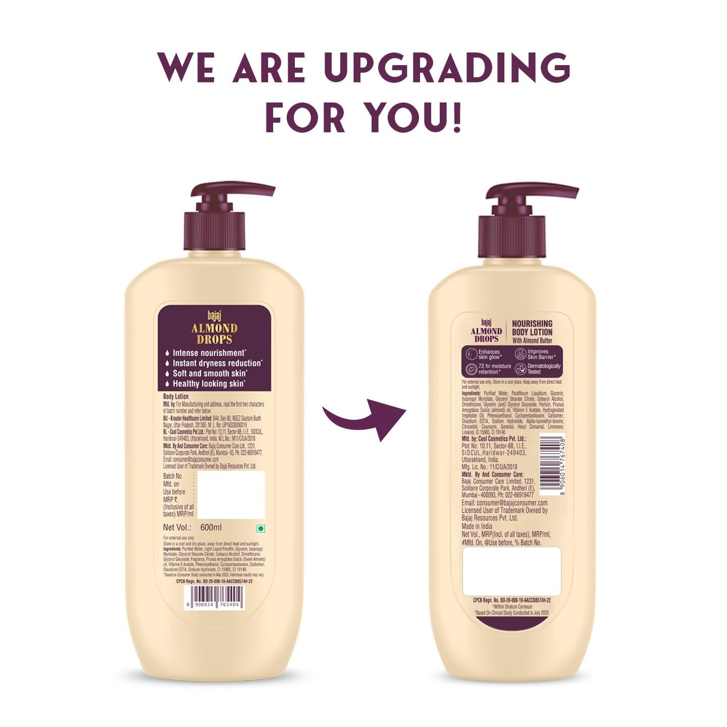 Bajaj Almond Drops Non-Sticky Body Lotion - 600 ml