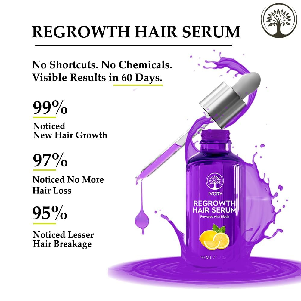 Ivory Natural Regrowth Hair Serum - 55 ml