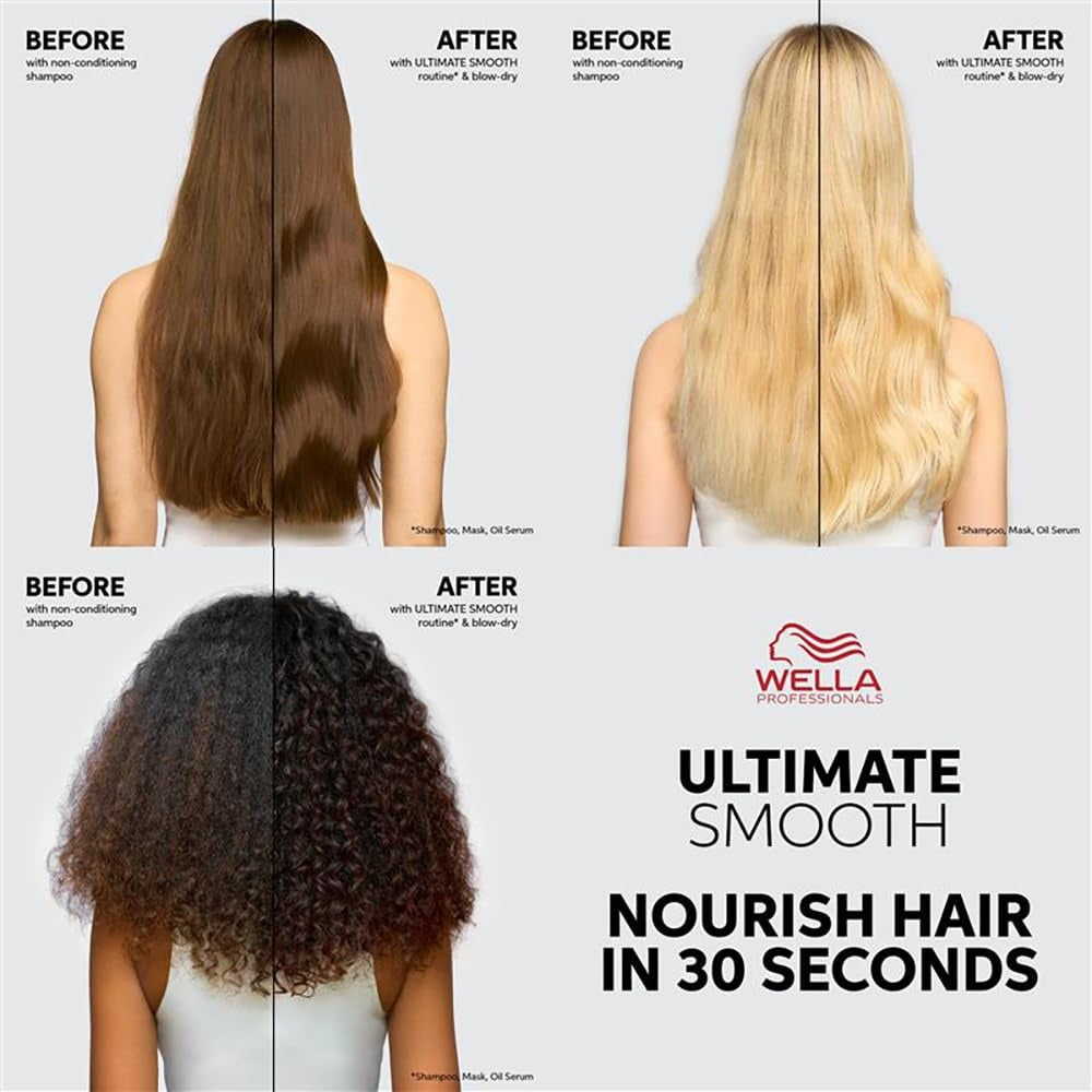 Wella Professionals Ultimate Smooth Shampoo with Squalane and Omega-9 - 250 ml