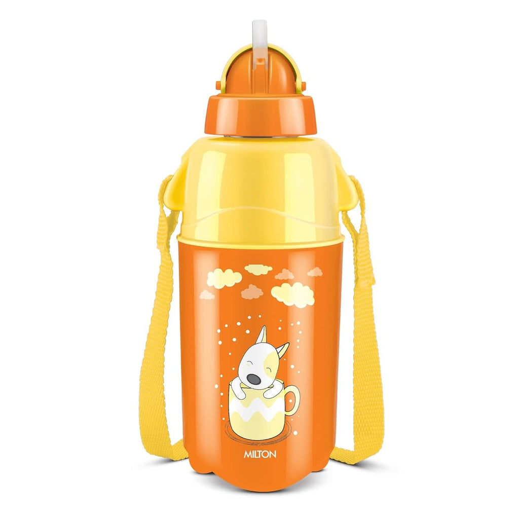 Milton Kool Trendy Plastic Insulated Water Bottle with Straw for Kids 370ml