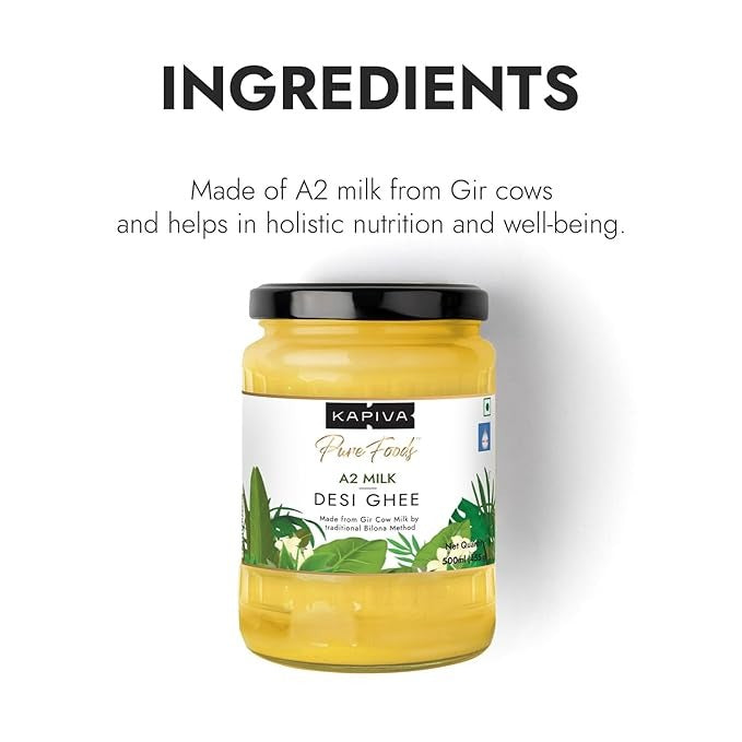 Kapiva Ayurveda A2 Desi Cow Ghee - 500 ml