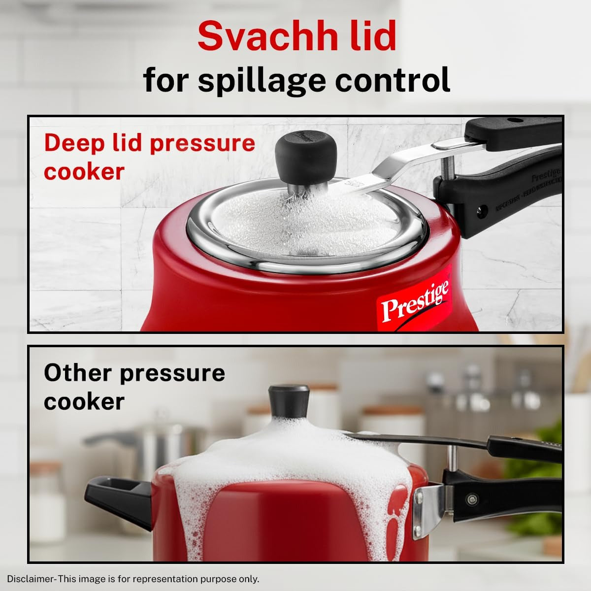 Prestige Nakshatra Duo Plus Svachh Aluminium Spillage Control Pressure Cooker