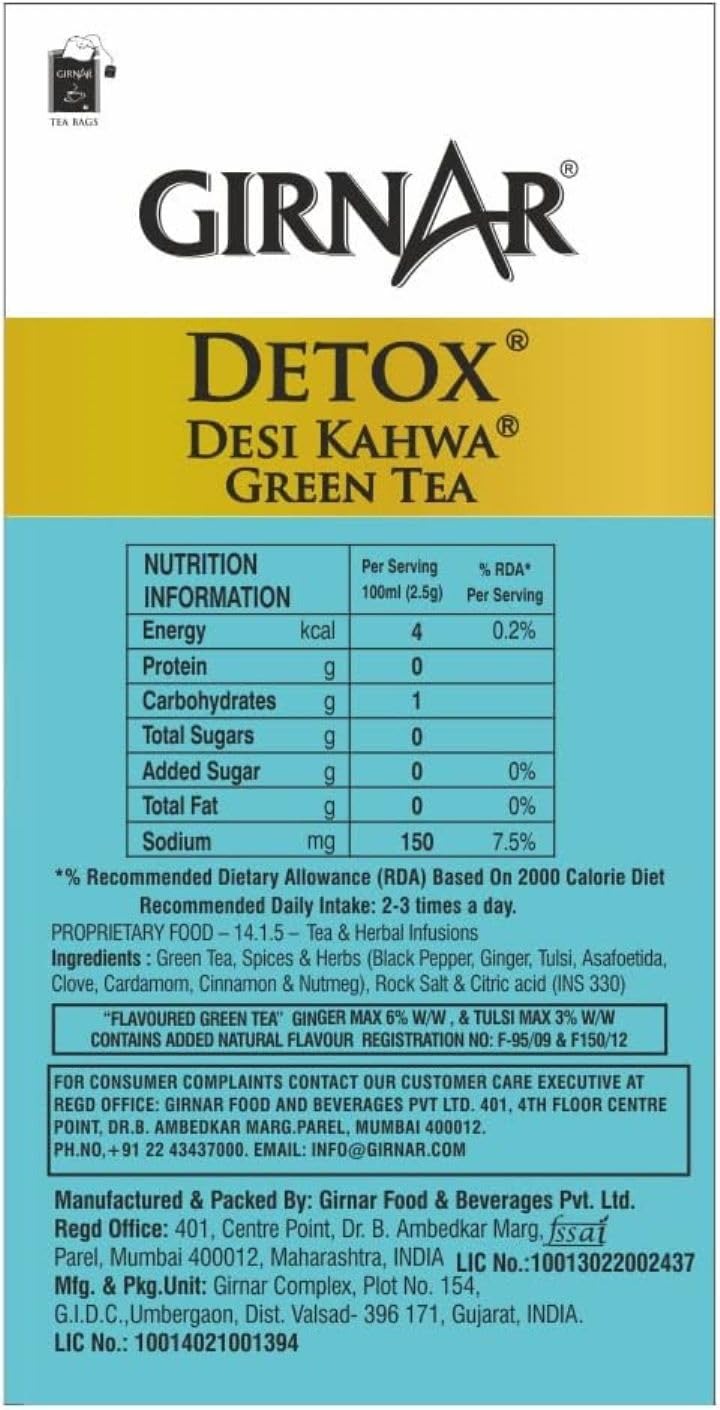 Girnar Detox Green Tea - Desi Kahwa