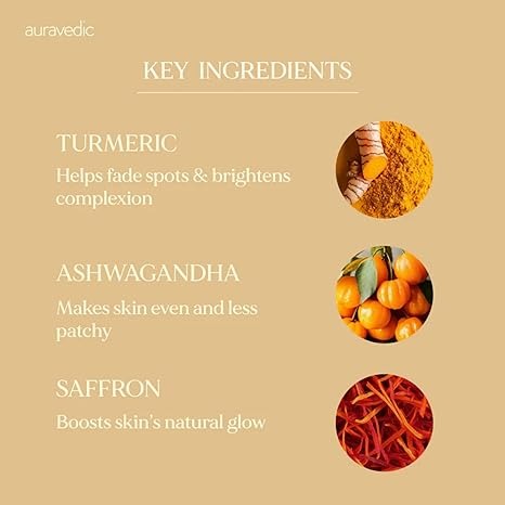 Auravedic Saffron Original Face Oil for Glowing Skin - 100 ml